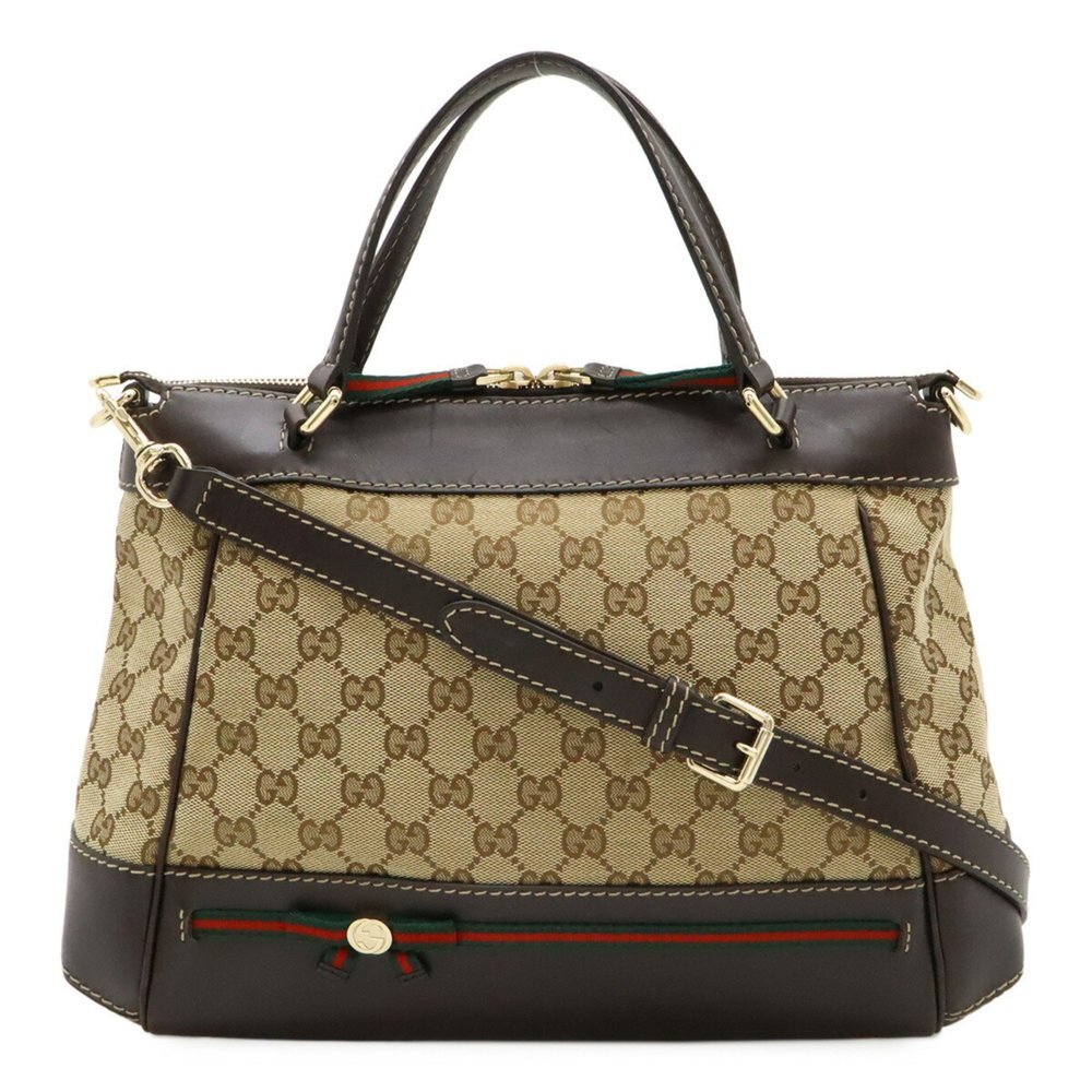 GUCCI Brown Leather Shoulder Bag - Picture 2 of 10